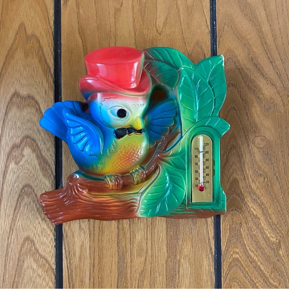 Vintage 1972 Miller Studio INC anthropomorphic Bluebird Chalkware wall plaque - Picture 3 of 10